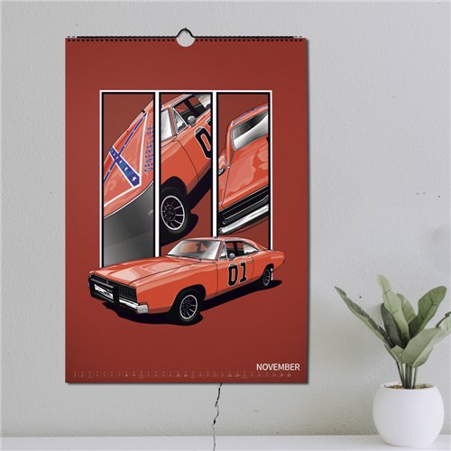 ChromeCars® Wandkalender - MOVIE STARS 2025 (DIN A2)