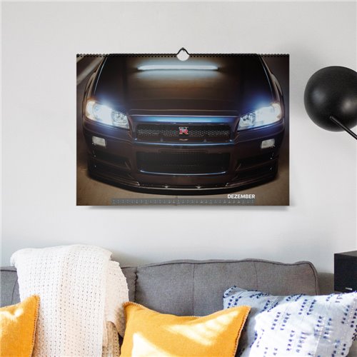 ChromeCars® Wandkalender - Nissan Skyline R34 GT-R V-spec MNPII - 2025 (DIN A2)