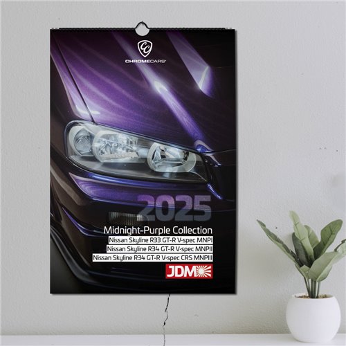 ChromeCars® Wandkalender - JDM Midnight-Purple Collection 2025 (DIN A2)