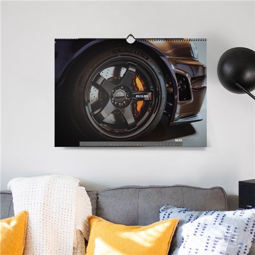 ChromeCars® Wandkalender - Nissan Skyline R34 GT-R V-spec CRS MNPIII - 2025 (DIN A2)